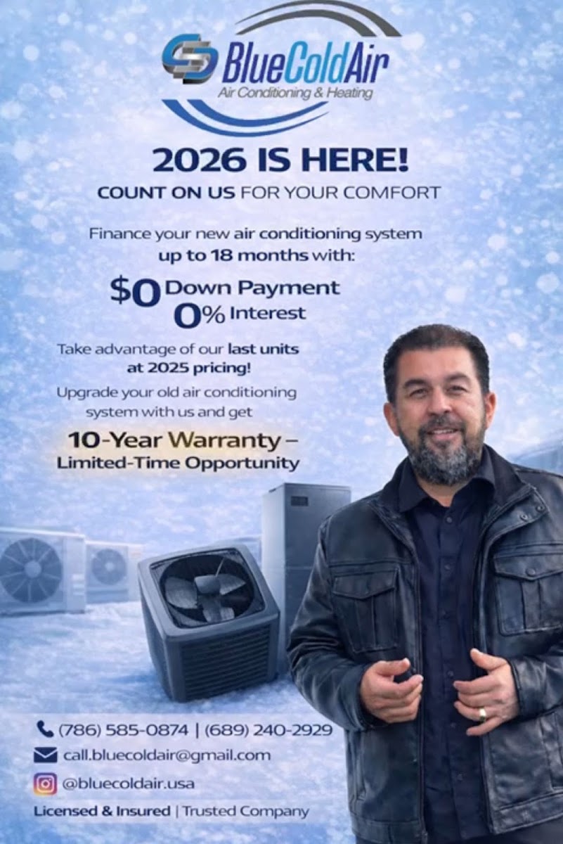 BLUE COLD AIR CONDITIONING & HEATING work