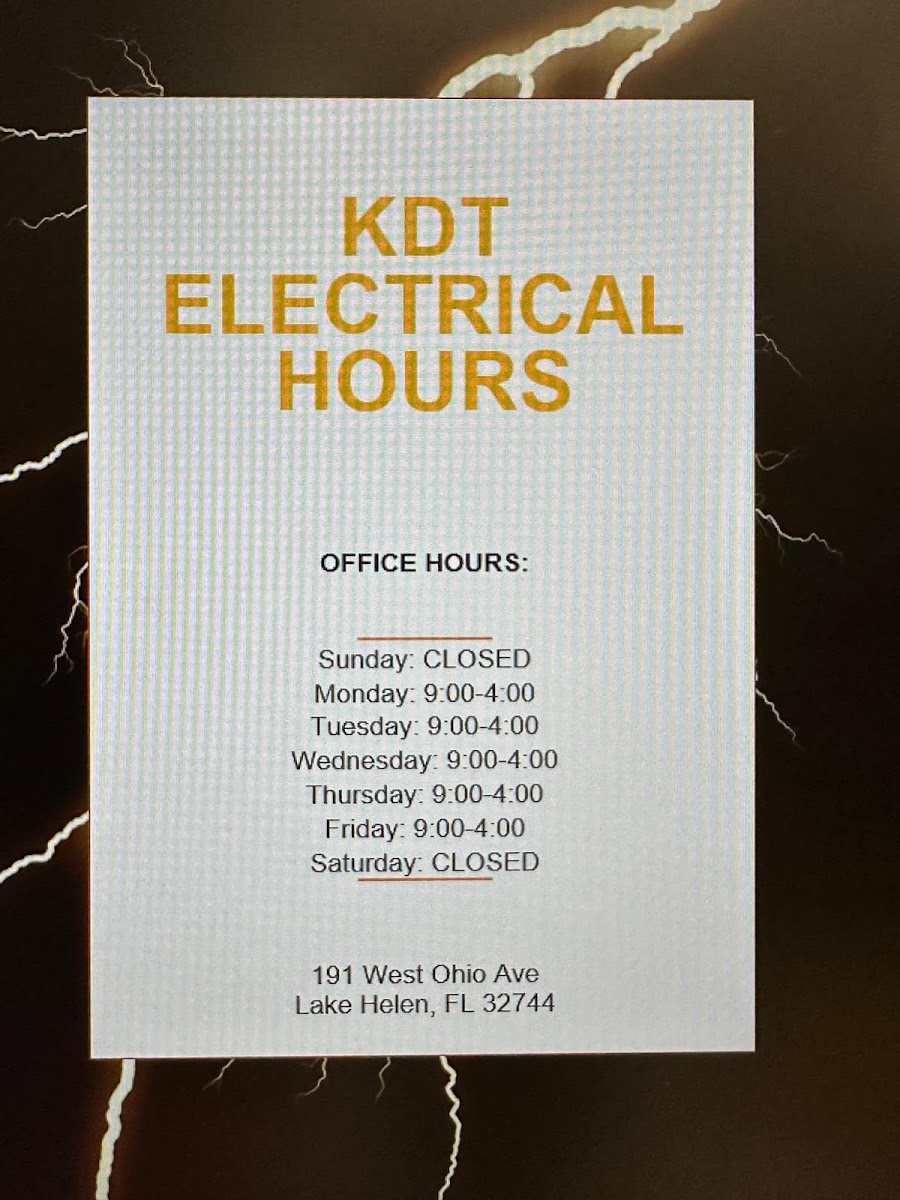 KDT Electrical Contracting work