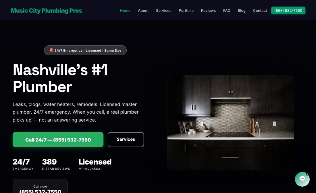 Sample plumbing website